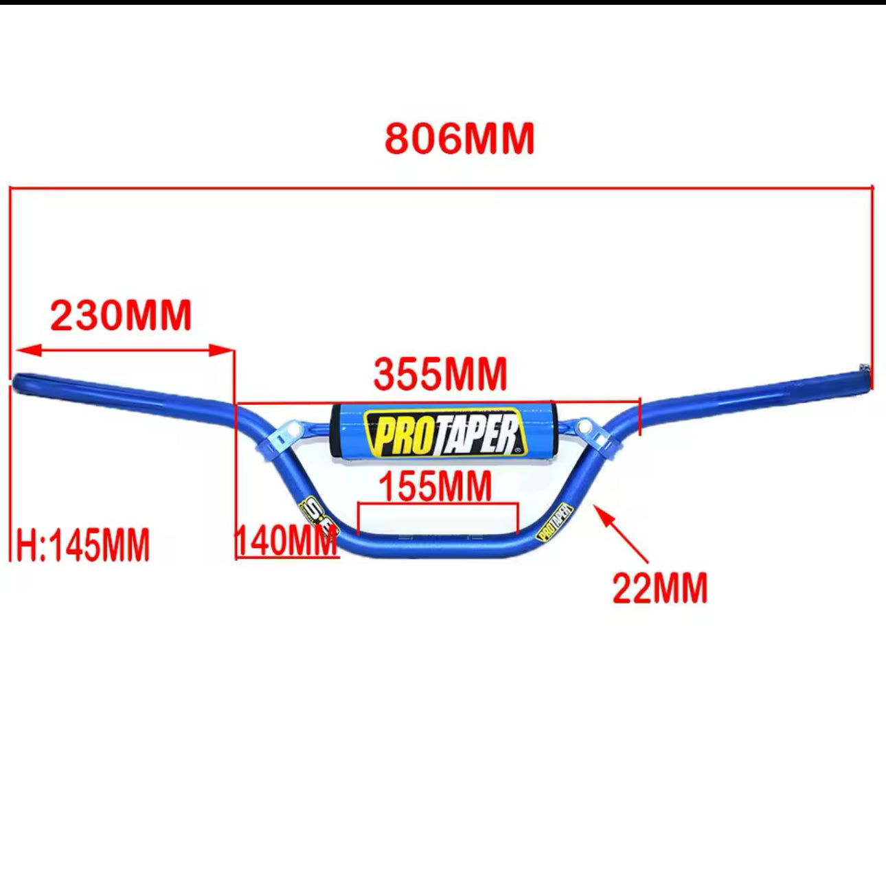 TRK Handlebars for razor mx500 mx650 sx500 and rsf650 Tall rise Razor handlebars