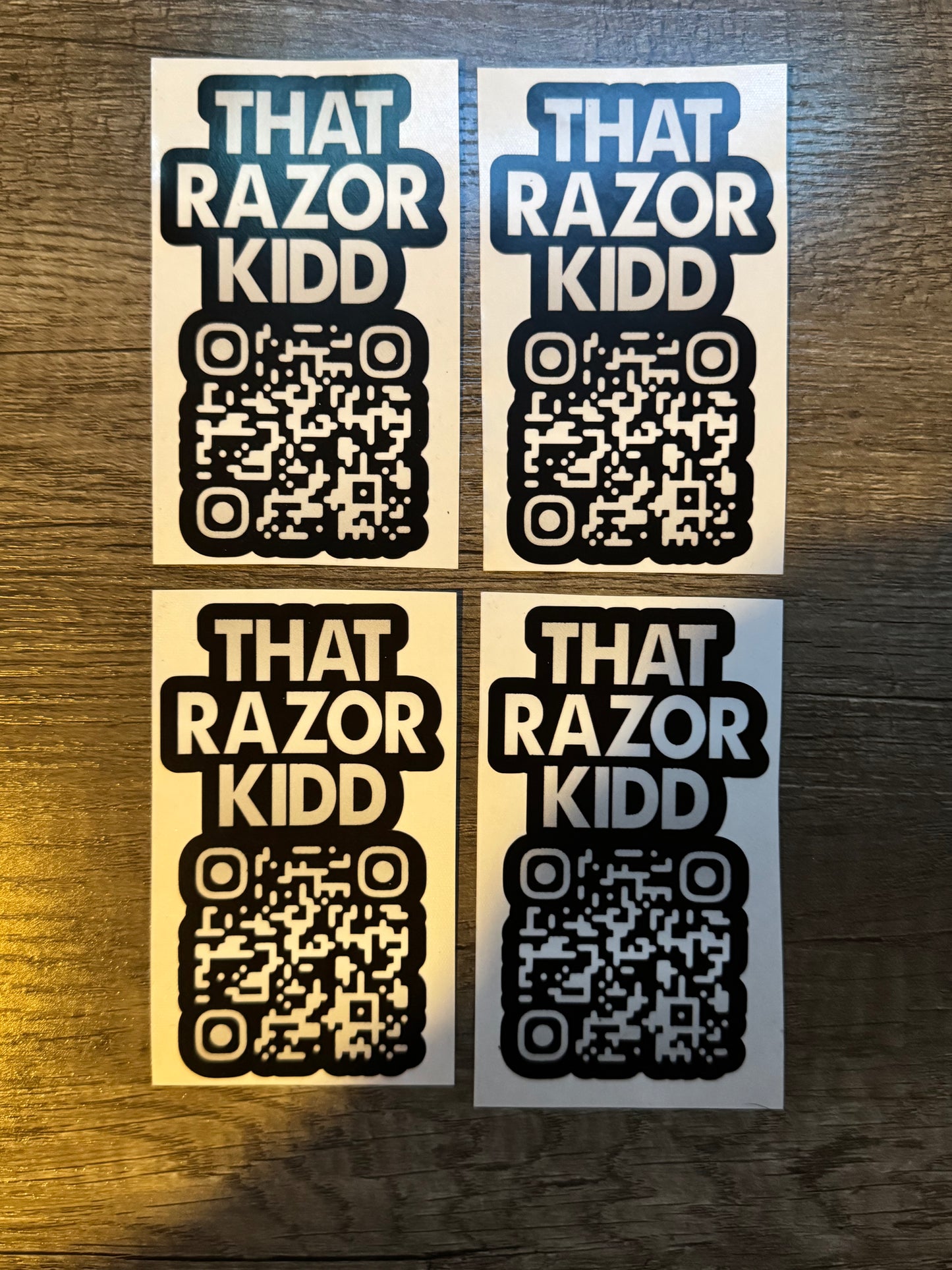 "THATRAZORKIDD” STICKERS 2.5"x 4.5"