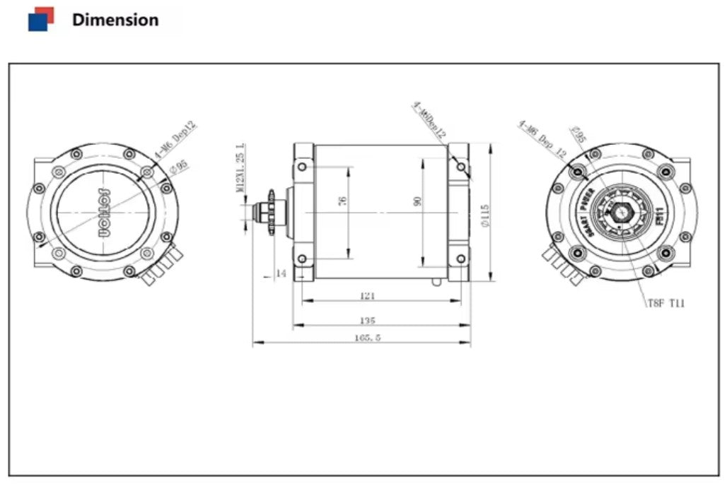 Sotion FW11 Hall Sensor Motor w #35 Sprocket (11T)